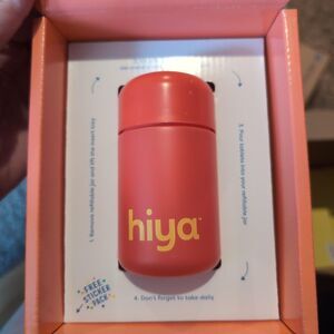 Hiya Kids Vitamin Glass Jar – Replacement Container – Red (Iron)